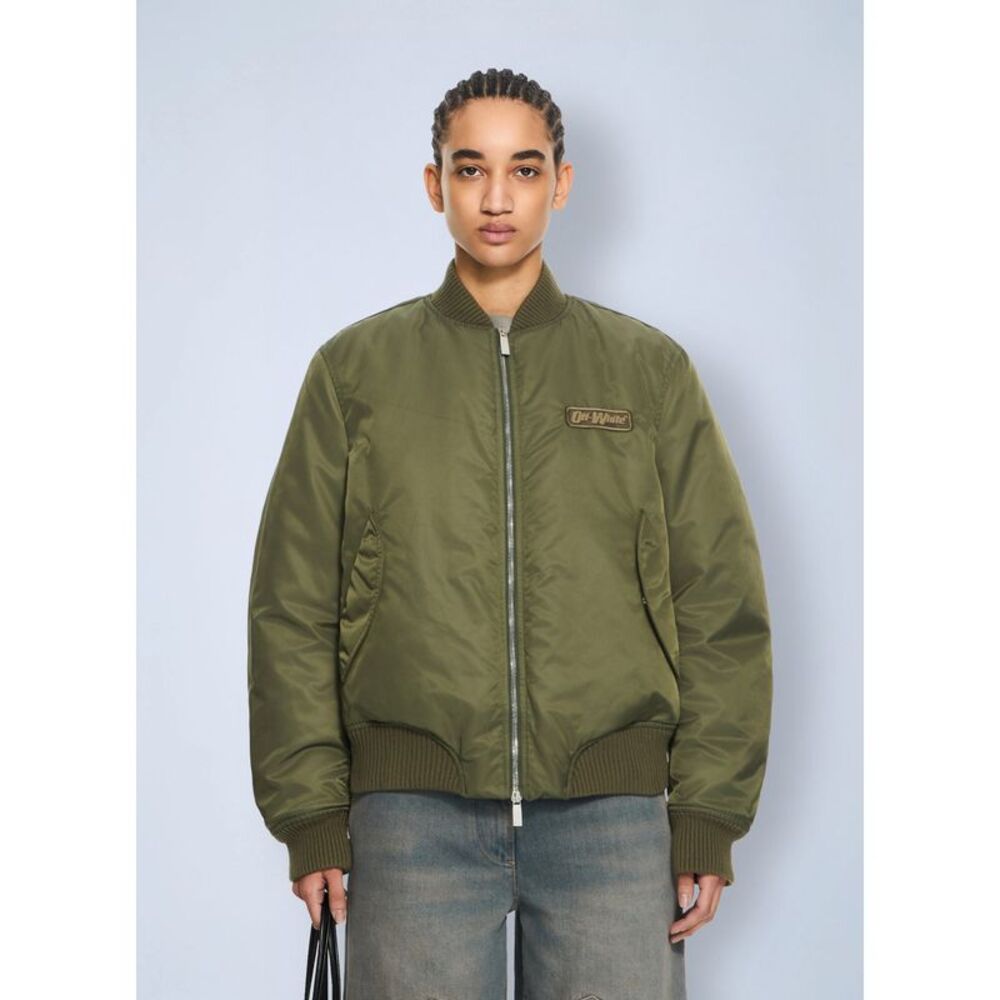 Off-White Women Off-White Embroidered Nylon Bomber Jacket